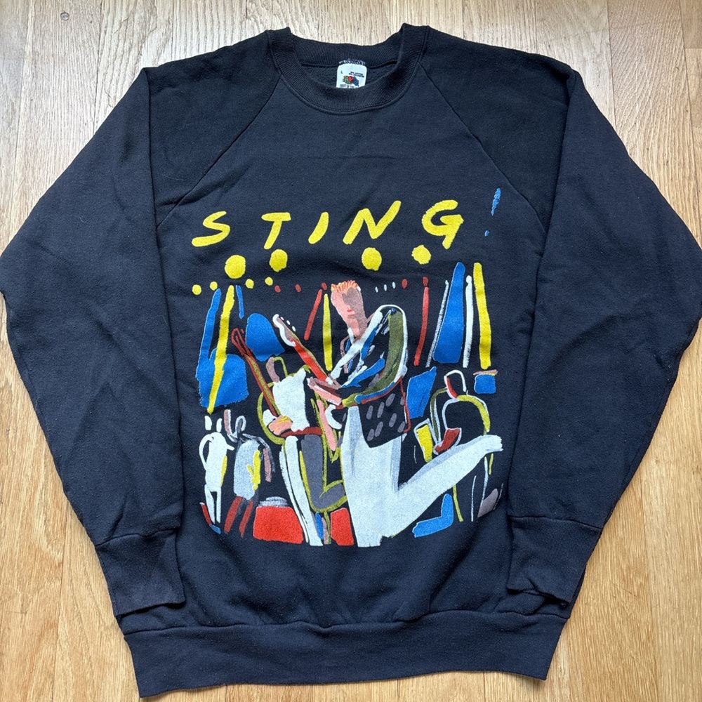 Vintage Vtg 90s Singer Sting Tour Concert Sweatshirt